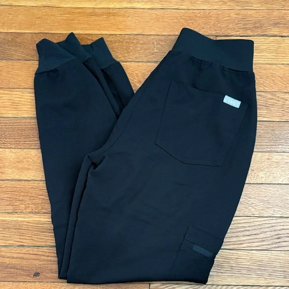 Figs high waisted jogger scrub pants in black size xxsp - Picture 2 of 4